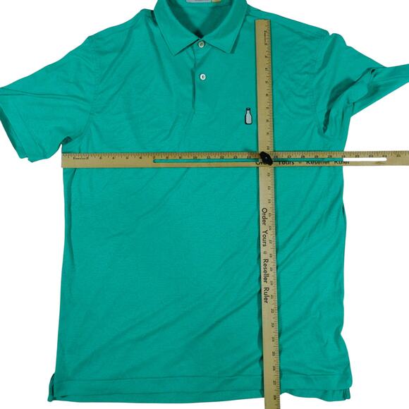 Peter Millar Feather Weight Geometric Print McArthur Golf Club Polo Shirt Mens M - Picture 5 of 7